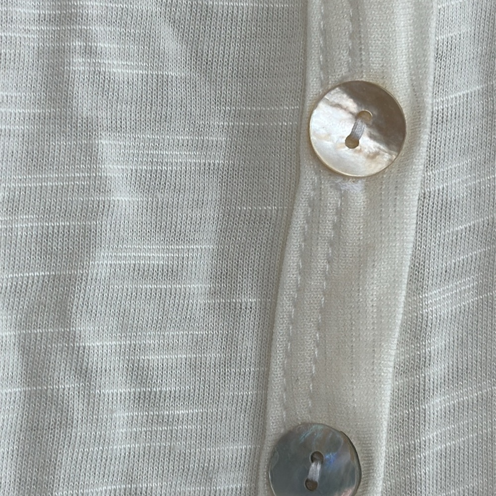 Full circle Asymmetrical Summer Dress New Off White color Natural fabric V front - Picture 12 of 12